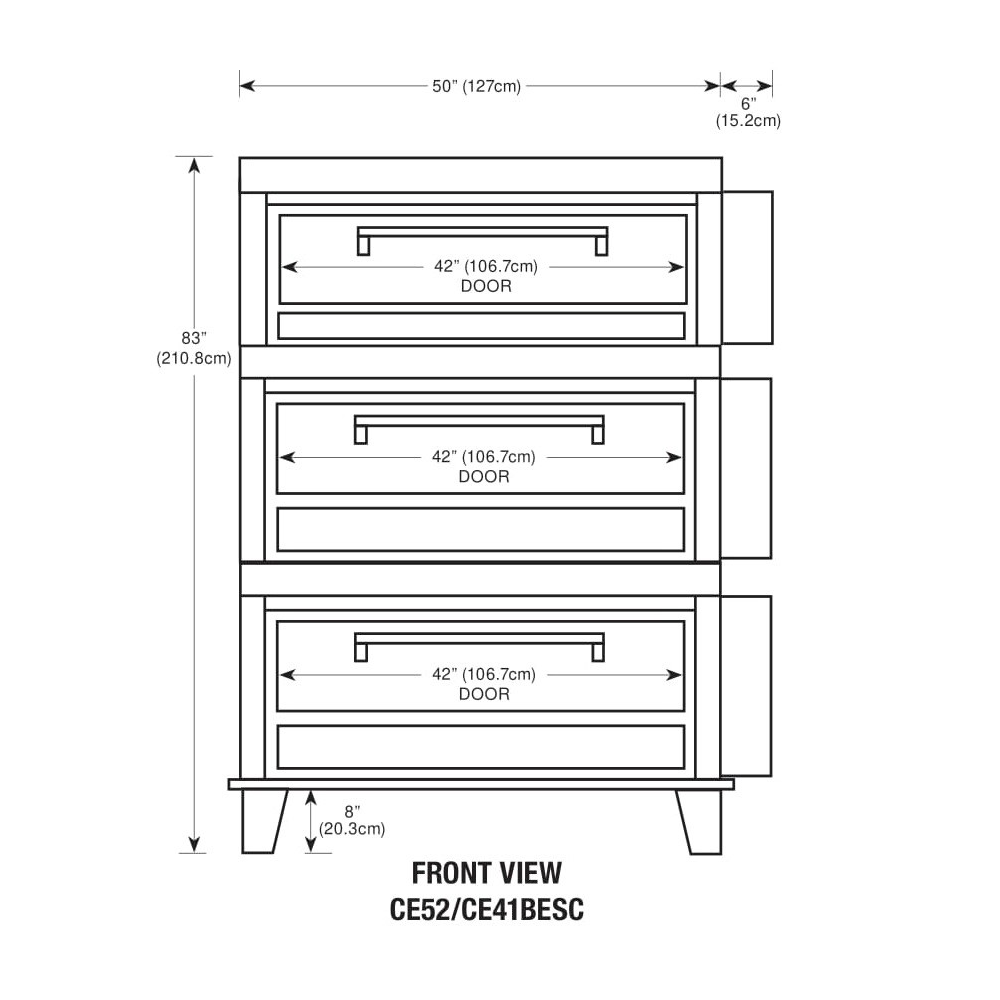 Peerless CE52/41BESC Triple Stack Combination Electric Roast and Bake Oven