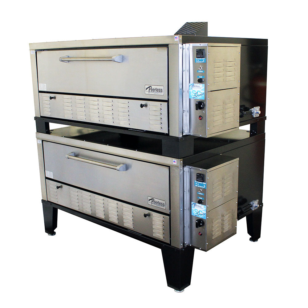 Peerless CW200PESC Double Stack Gas Pizza Oven with Digital Controls