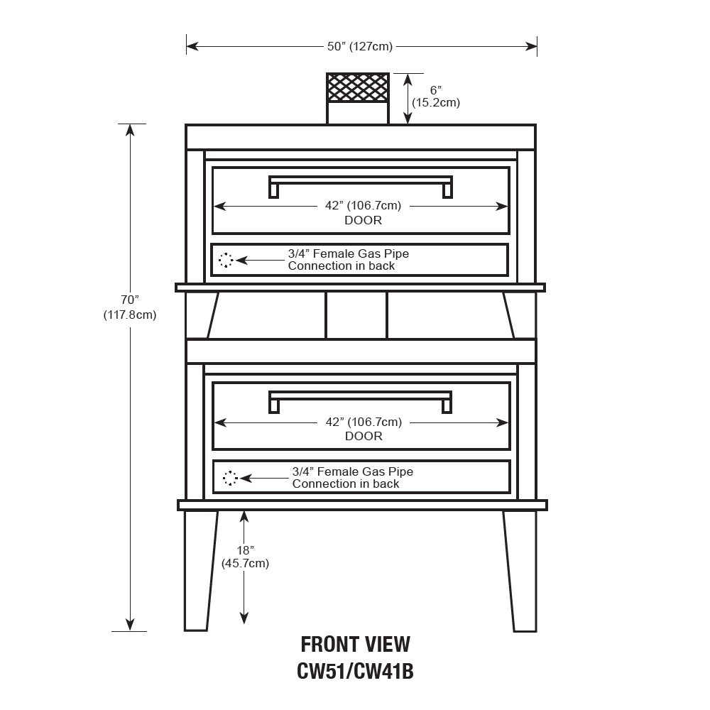 Peerless CW51/41B Combination Gas Roast and Bake Oven