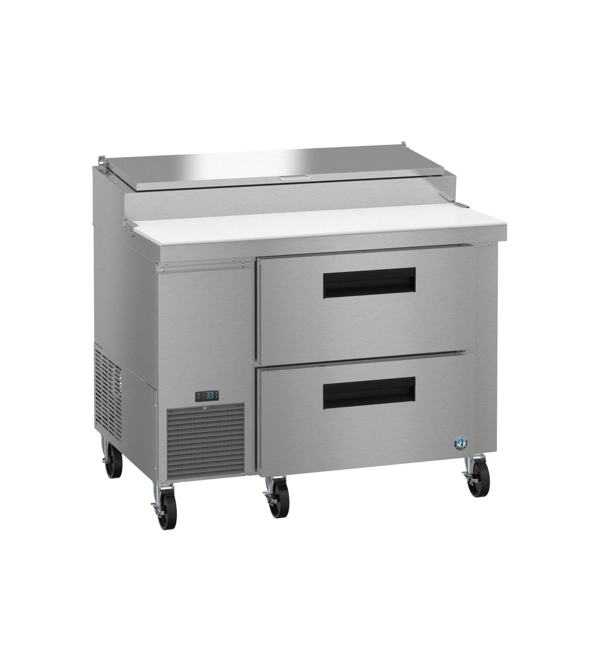 Hoshizaki PR46B-D2 46 Inch Commercial Refrigerated Counter Pizza Prep Table with Drawers