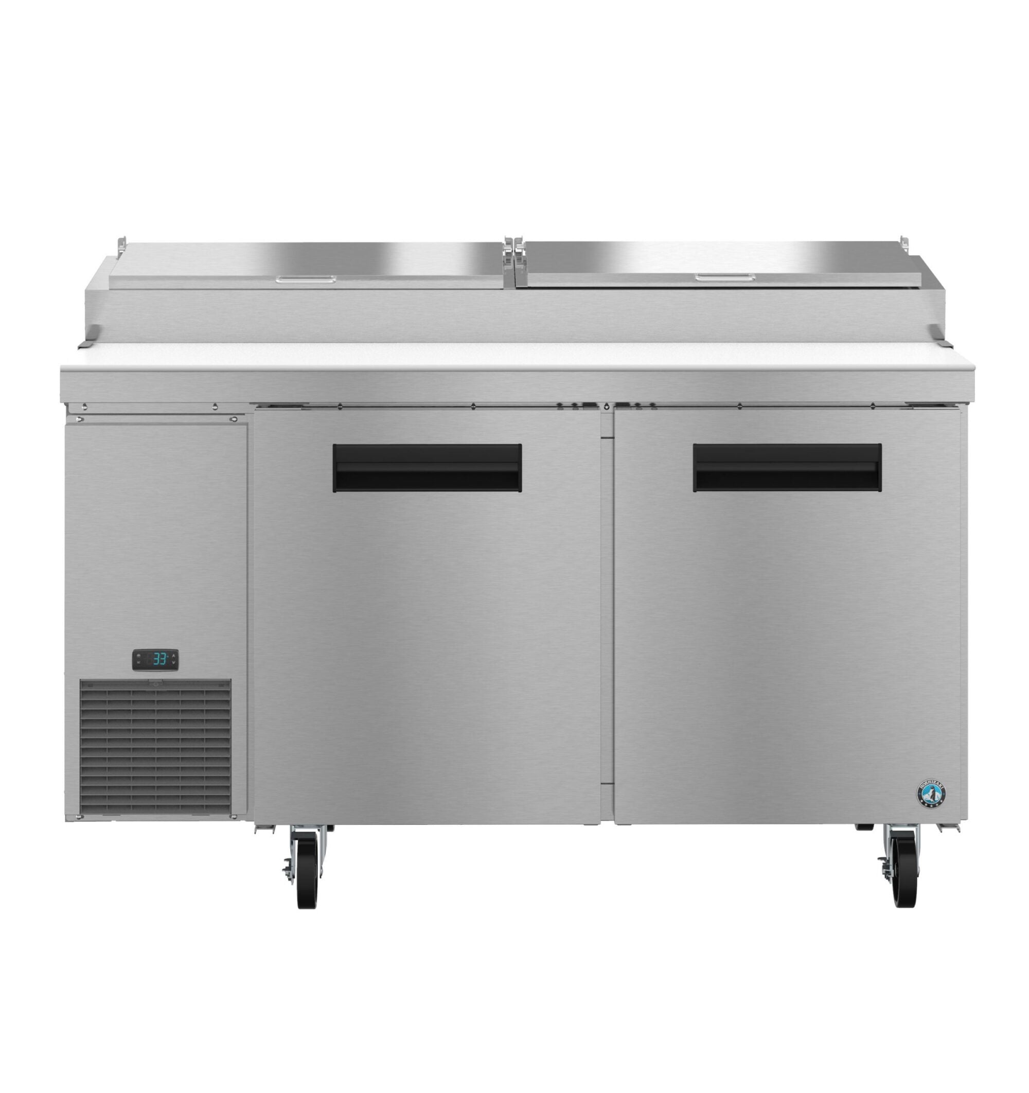 Hoshizaki PR60B 60 Inch Stainless Steel Pizza Prep Table with 16.63 cu Ft Capacity