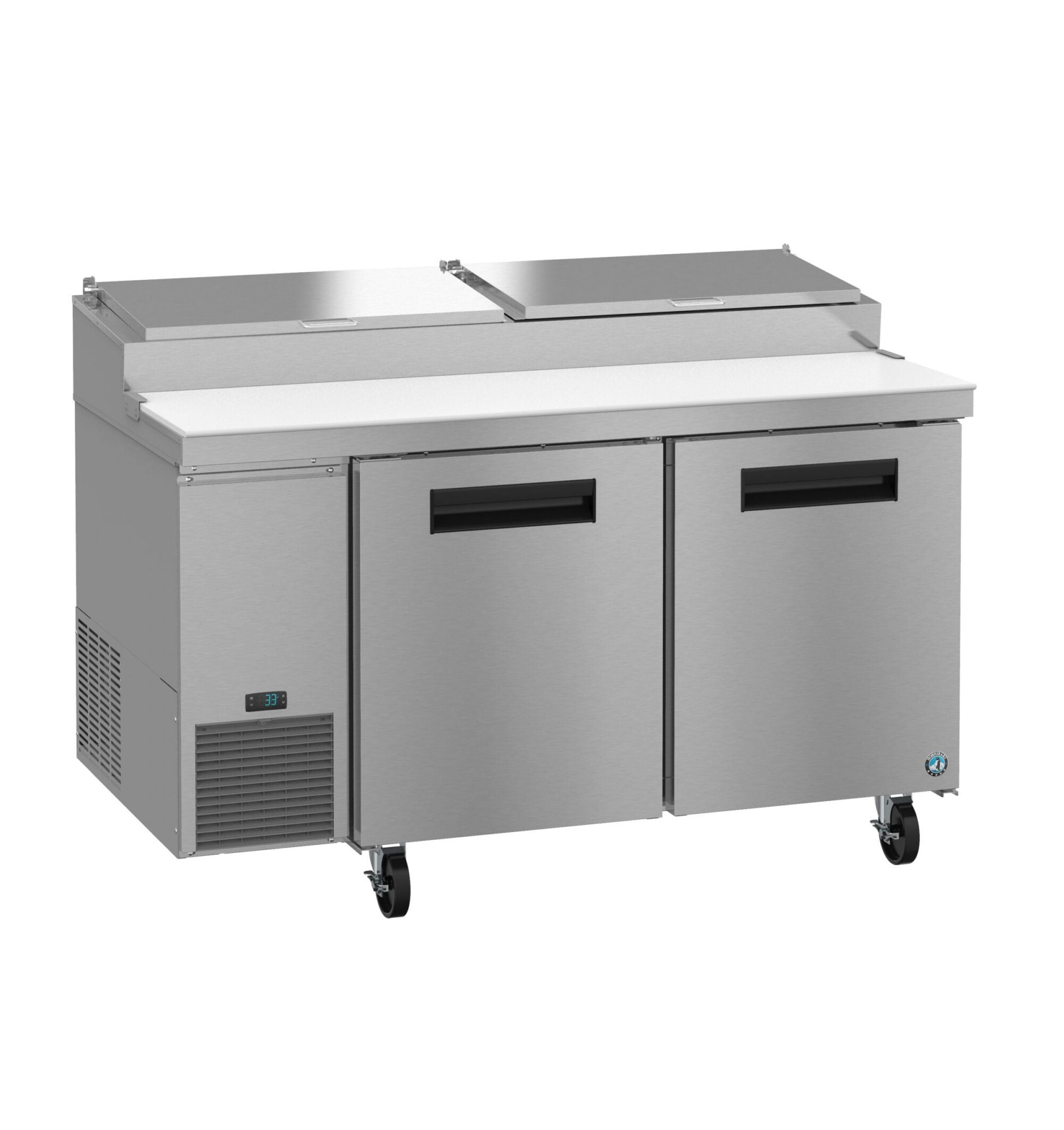 Hoshizaki PR60B 60 Inch Stainless Steel Pizza Prep Table with 16.63 cu Ft Capacity