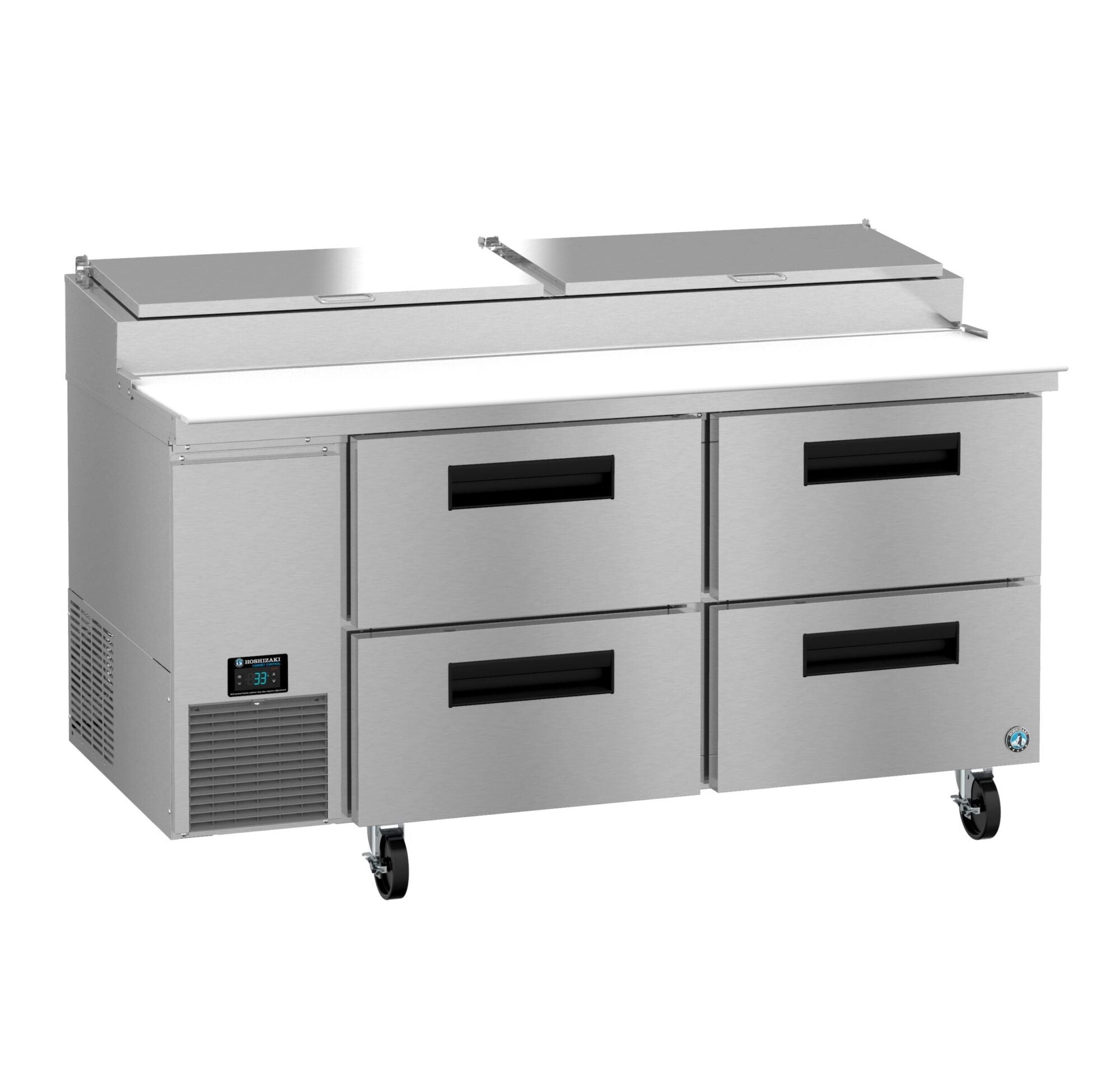 Hoshizaki PR67B-D4 67 Inch Pizza Prep Table 19.29 cu ft Stainless Steel with Drawers