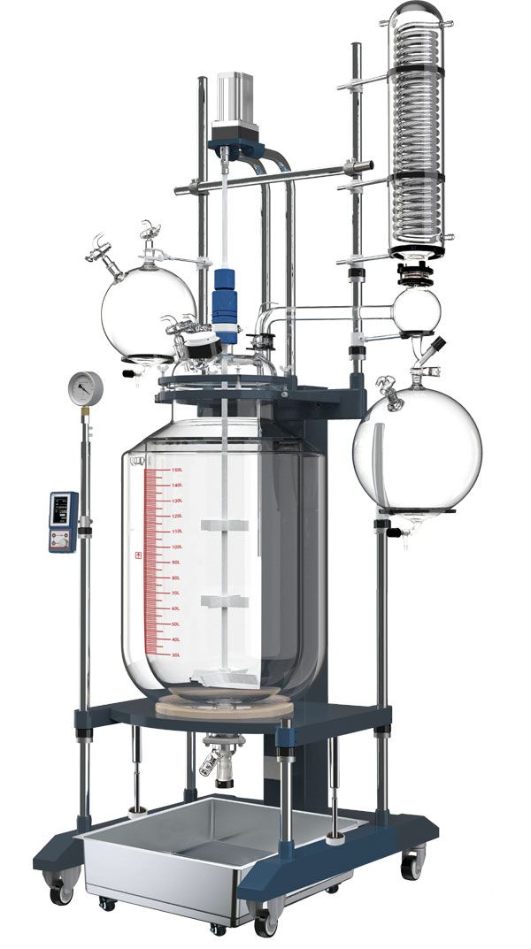Across International R150 Glass Reactor Ai 150L Single Jacketed ETL