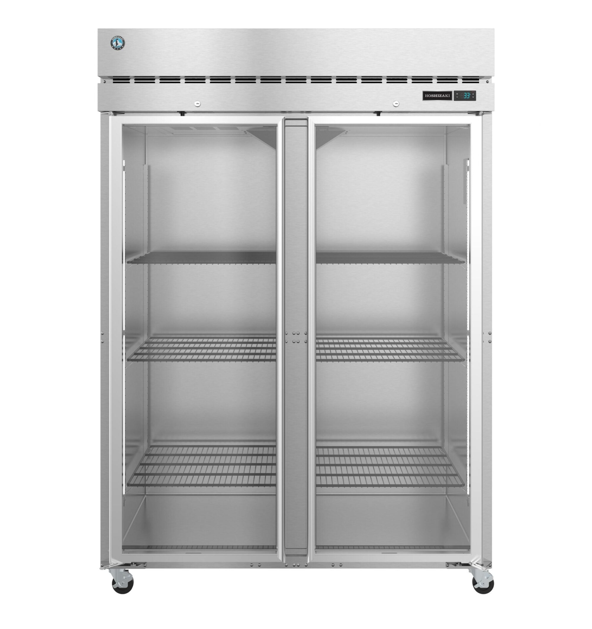 Hoshizaki R2A-FG 55 Inch Reach-in Refrigerator 50.37 cu ft Two-section with Glass Doors