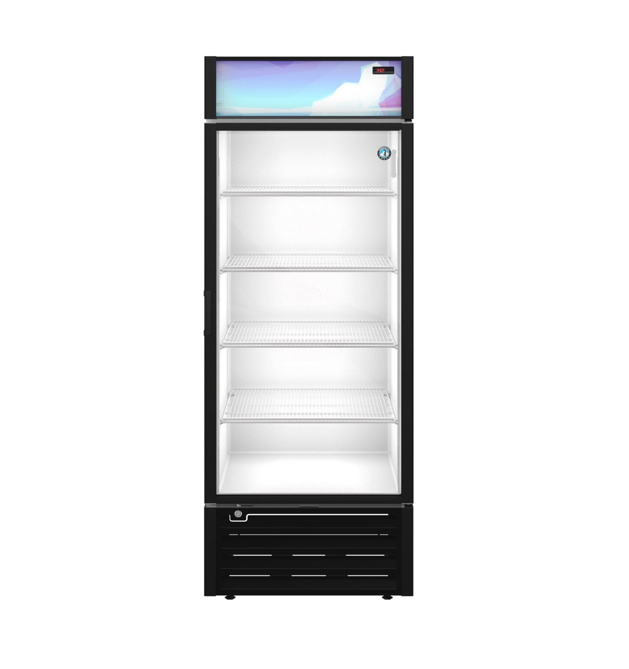 Hoshizaki RM-26-HC-BLK 30 Inch Electric Refrigerated Merchandiser 26 cu ft with Glass Door