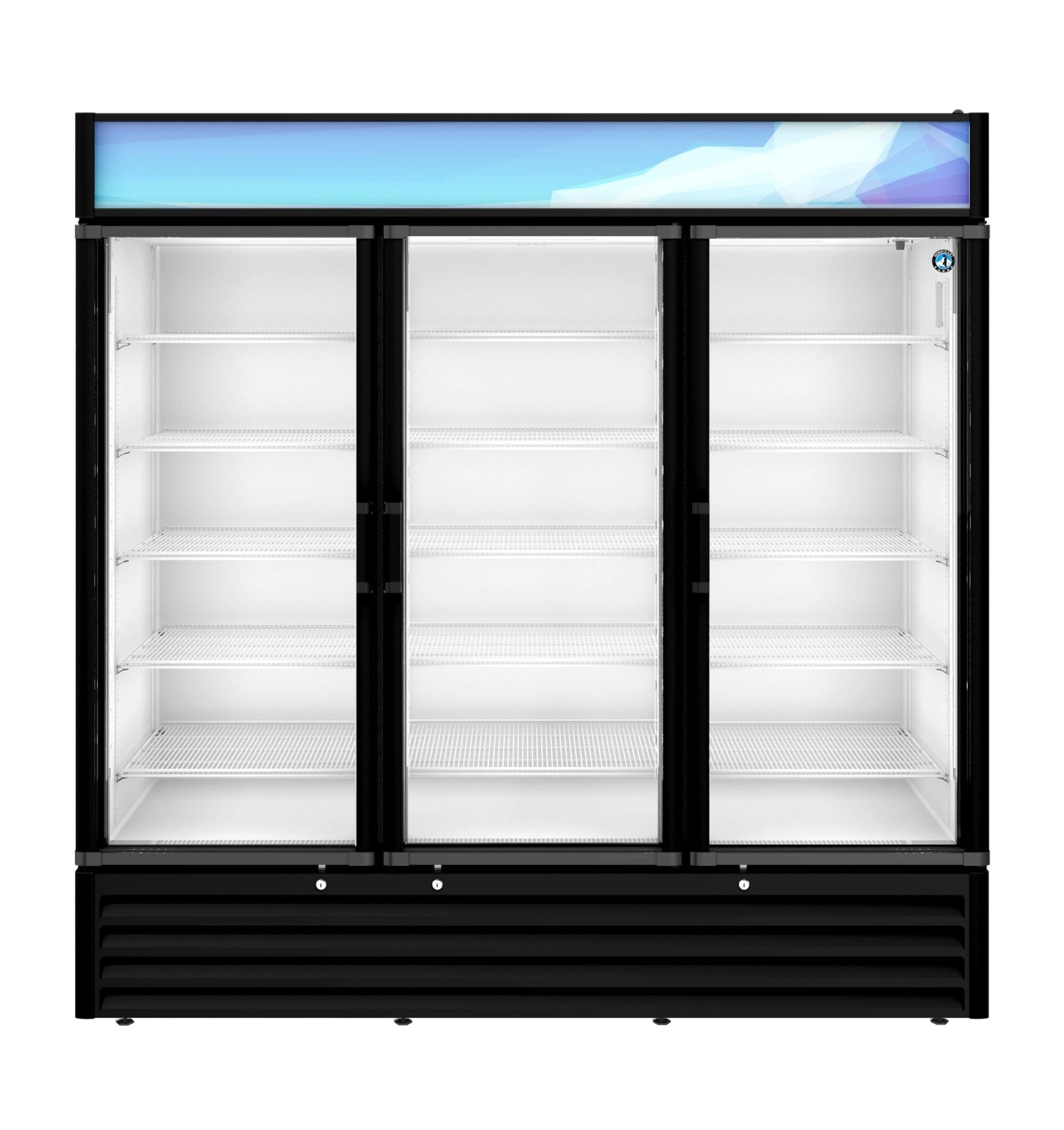 Hoshizaki RM-65-HC-BLK 78 Inch Refrigerated Merchandiser 56.04 cu ft Three-section