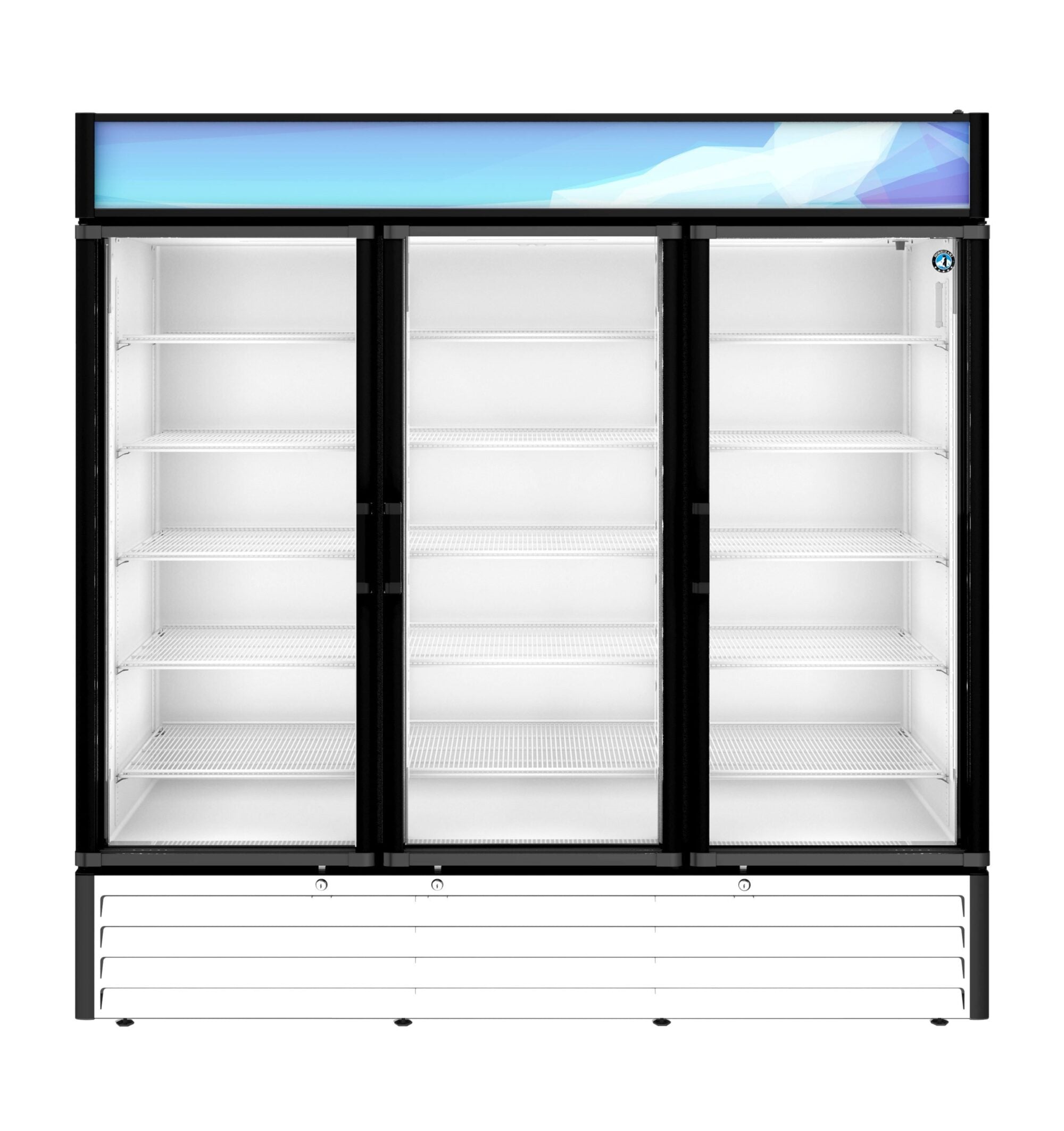 Hoshizaki RM-65-HC-WHT 78 Inch Refrigerated Merchandiser 56.04 cu ft Three-section