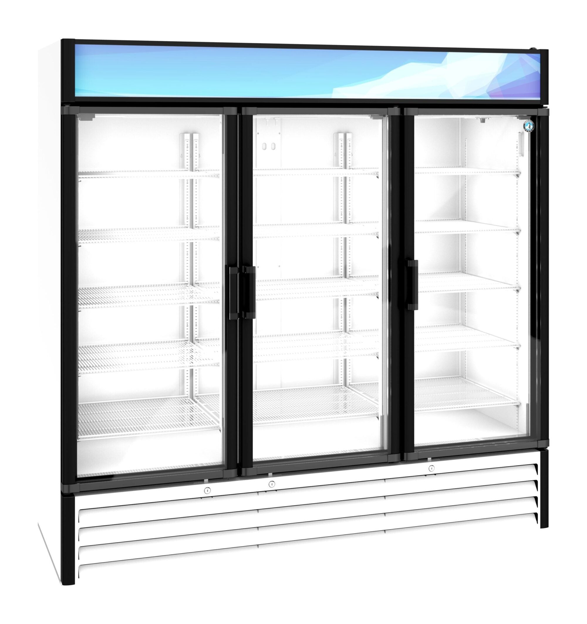 Hoshizaki RM-65-HC-WHT 78 Inch Refrigerated Merchandiser 56.04 cu ft Three-section