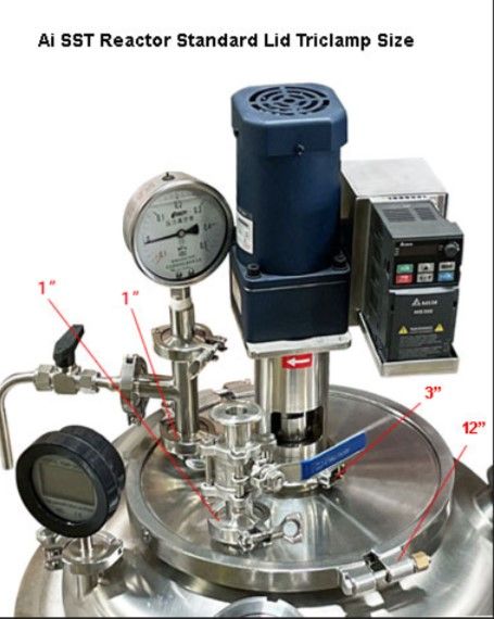 Across International SR100 Ai ETL C1D1 Dual-Jacketed 100L 316L-Grade SST Reactor