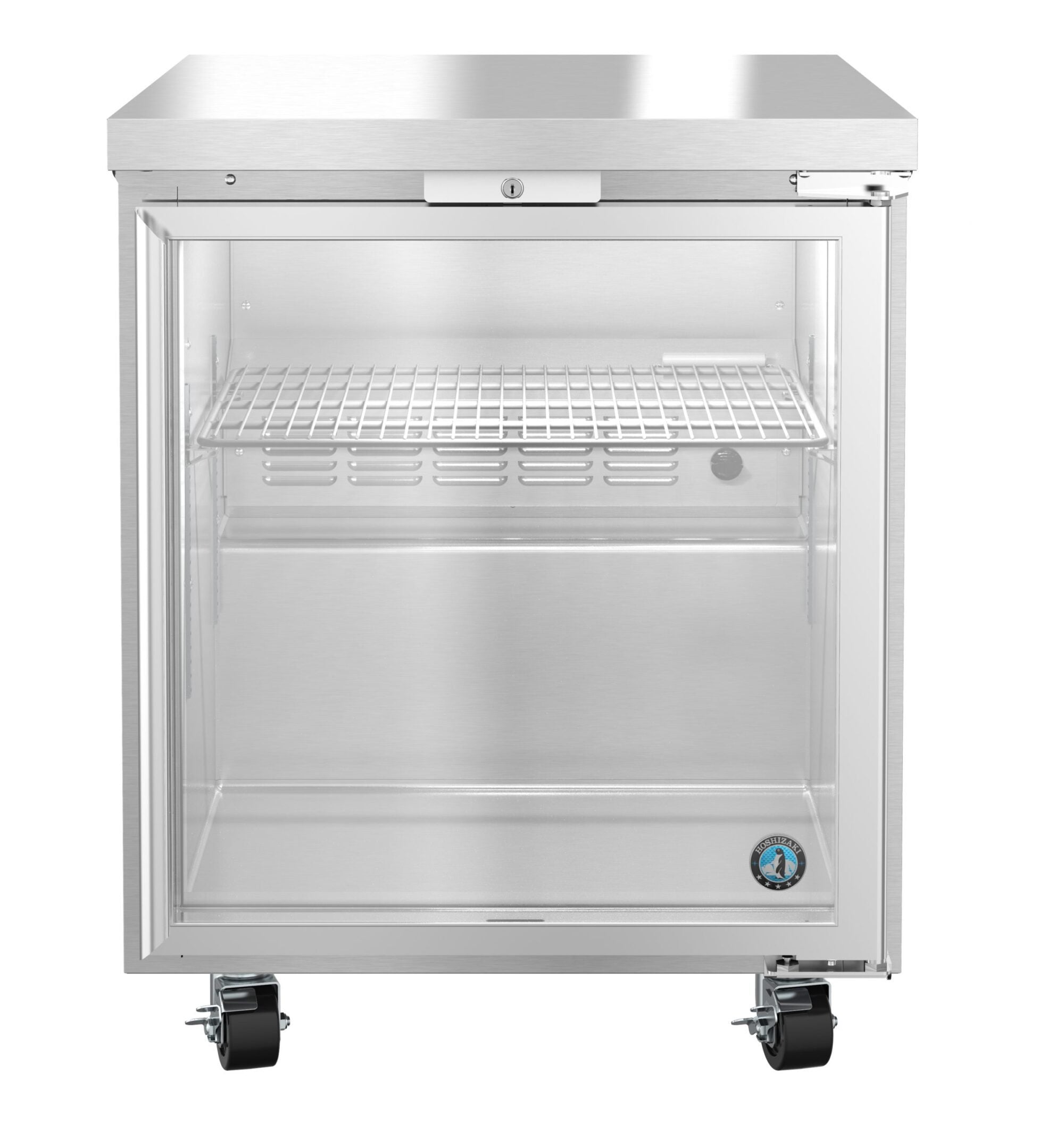 Hoshizaki UF27B-GLP01 27 Inch Undercounter Freezer 7.21 cu ft with Hinged Glass Door