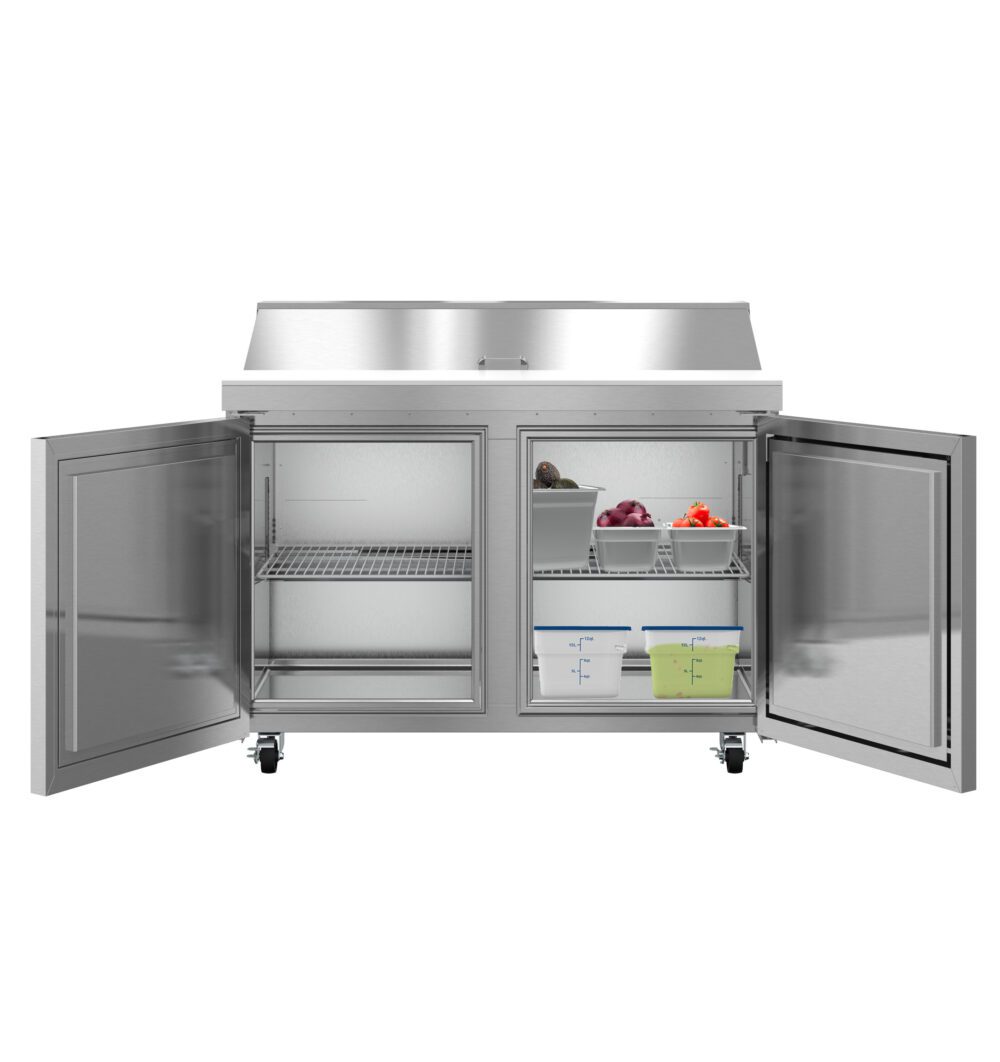 Hoshizaki VSR48A-12 48 Inch Sandwich Prep Refrigerator 12.09 cu ft with auto defrost