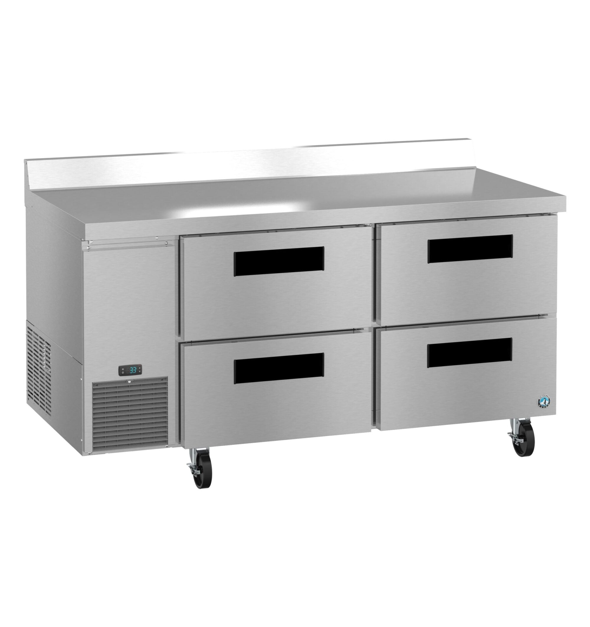 Hoshizaki WLR67B-D4 67 Inch Two-section Refrigerated Counter with Drawers