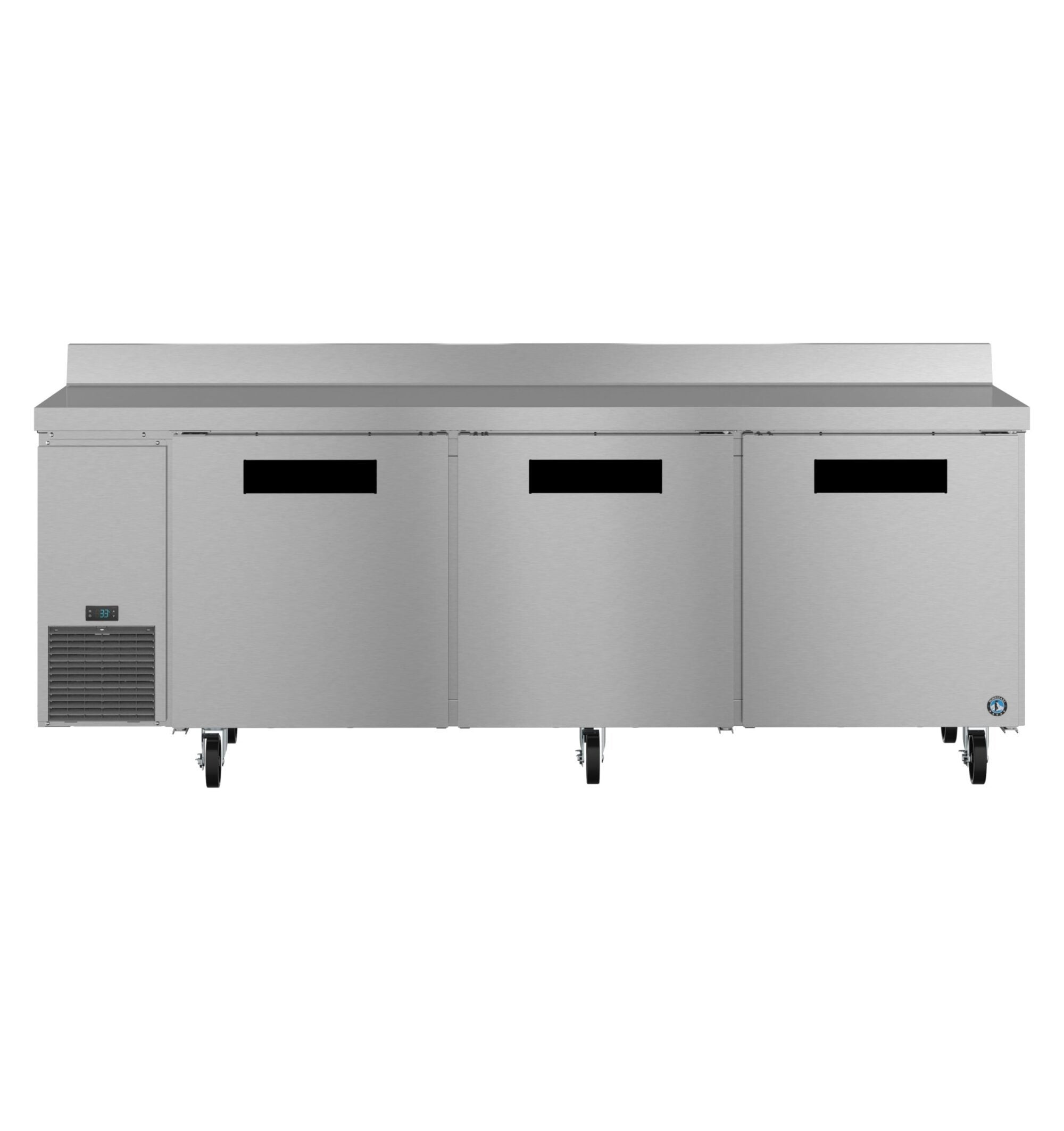 Hoshizaki WLR93B 93 Inch Three Section Worktop Refrigerated Counter Stainless Steel with Adjustable Shelves
