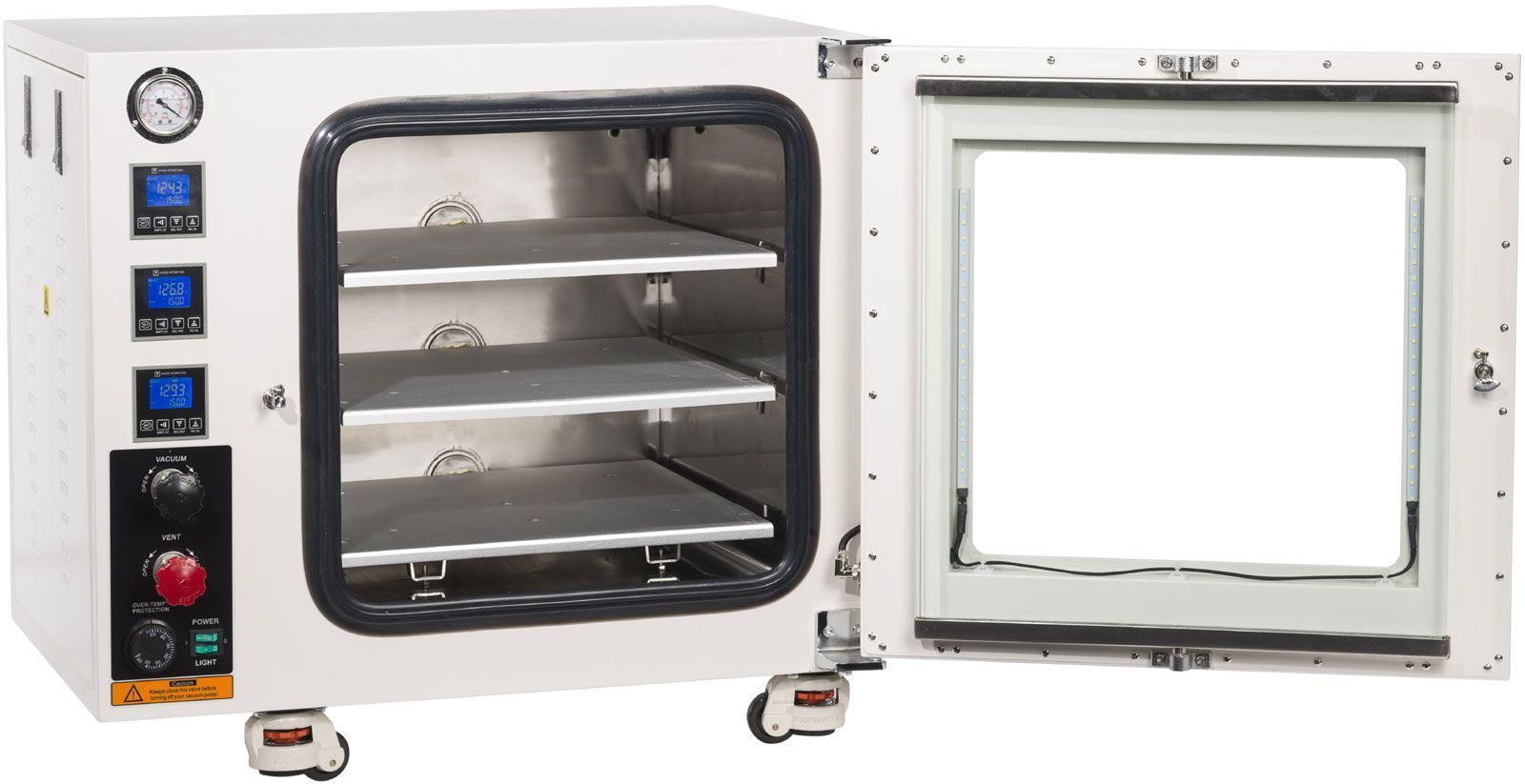Across International AT32-UL 3.2 CF Vacuum Oven 250C UL Certified 316L SST Optional with 3 Heating Shelves