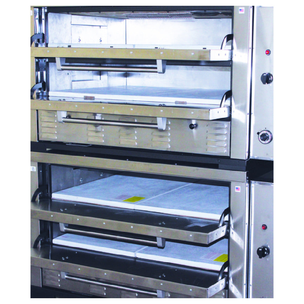 Peerless CW62PSC 42 Inch Gas Pizza Oven Deck-Type Double Stacked 2 60000 BTU