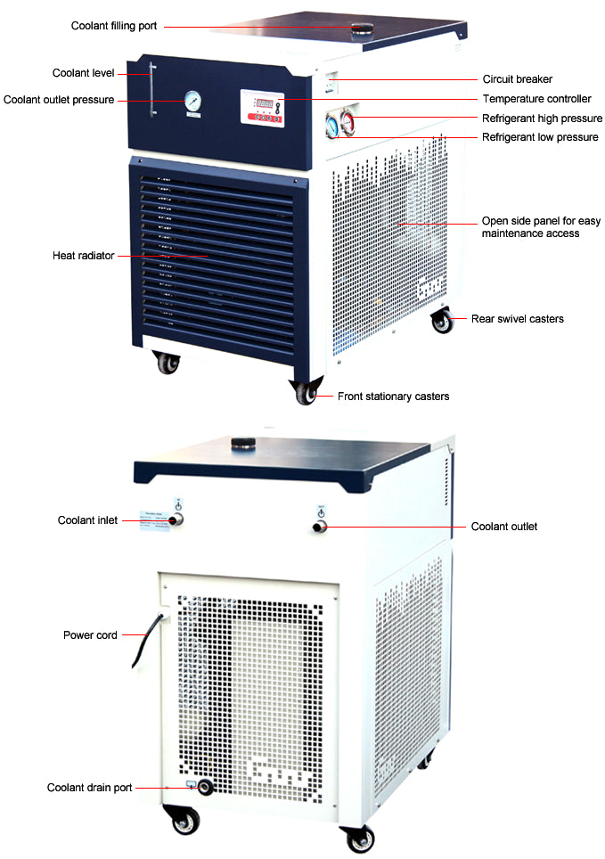 Across International C30-40-50L Ai -30°C 40L Recirculating Chiller with 30L/Min Centrifugal Pump