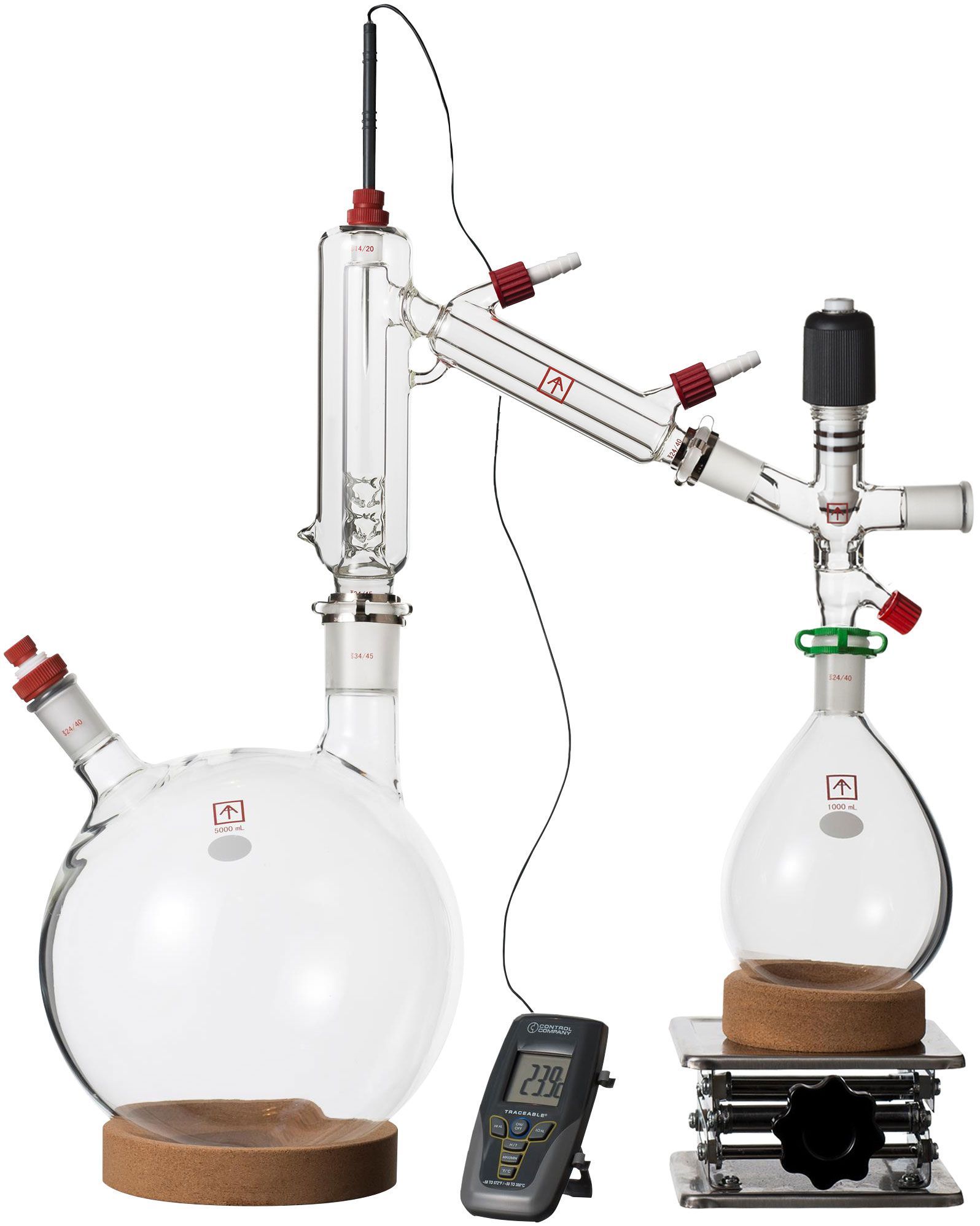 Across International Clear5v Ai 5 Liter Short Path Distillation Kit with Valved Adapter