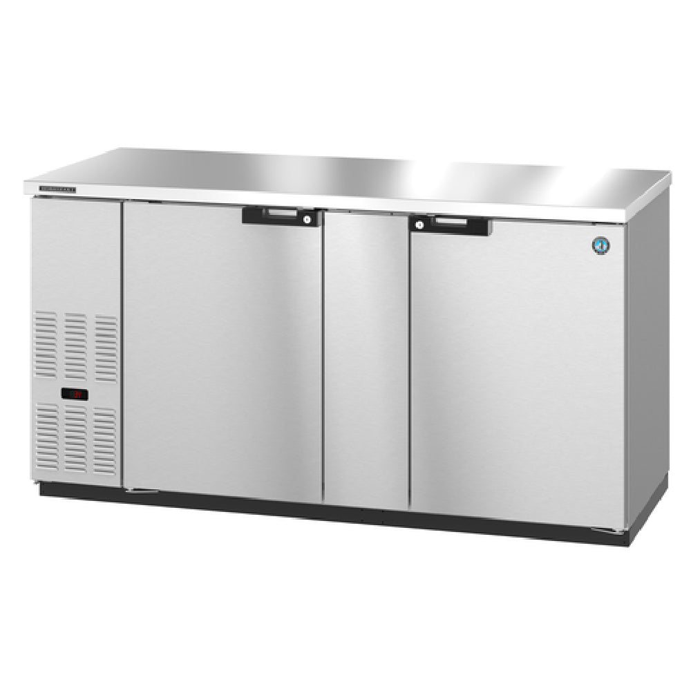 Hoshizaki BB69-S 69 Inch Refrigerated Back Bar Cooler 21.8 cu Inch Two-section and stainless steel