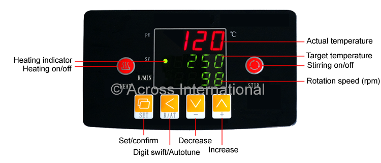 Across International HP5 350C 2000RPM 0.8-Gallon PID Magnetic Stirrer 5.5" Heated Plate