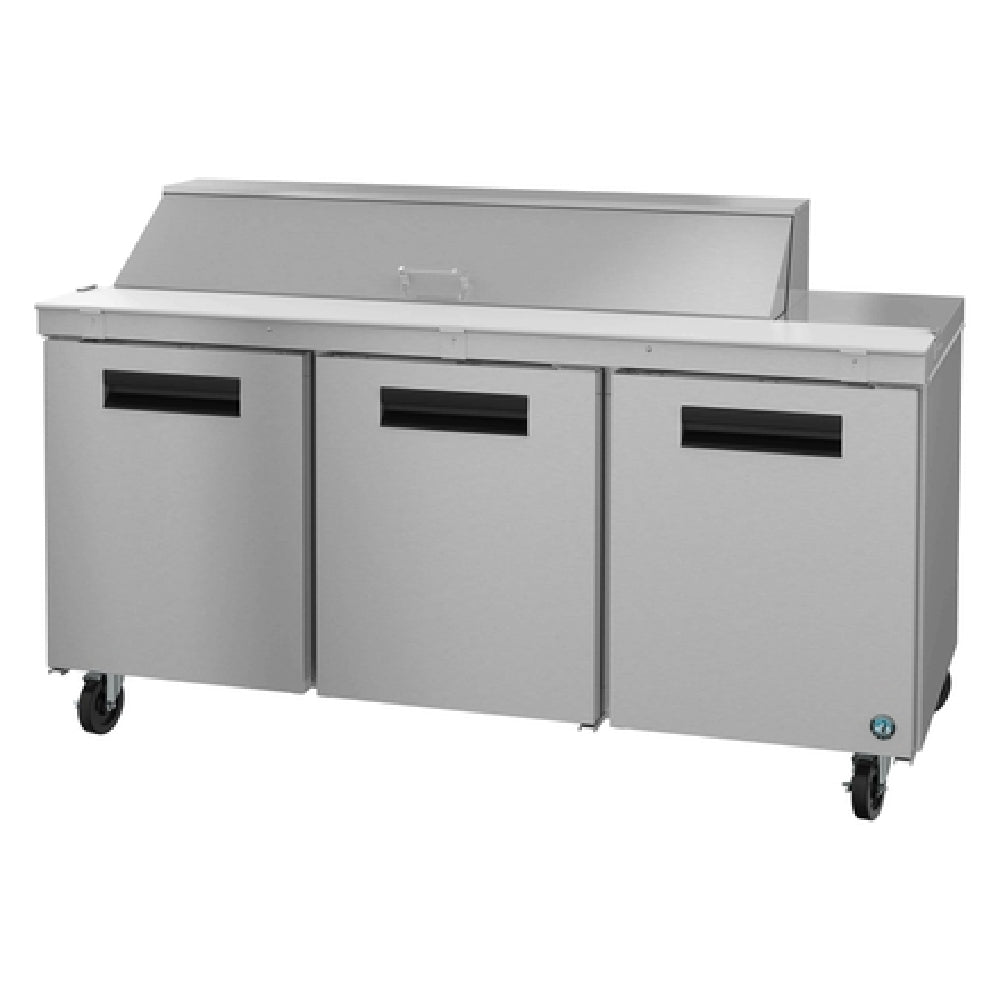 Hoshizaki SR72B-16 72 Inch Sandwich Top Refrigerator 18 cu with 3 Section Stainless Steel