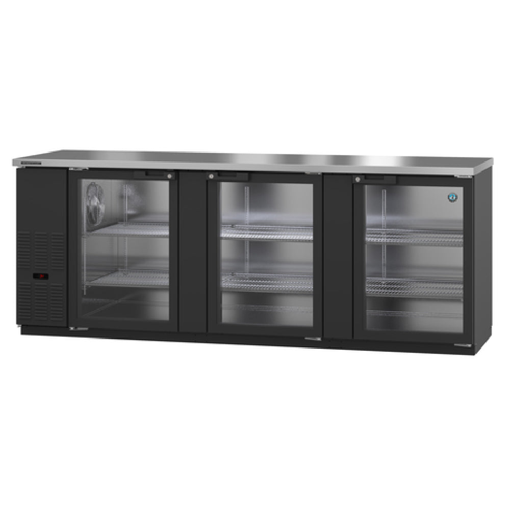 Hoshizaki BB95-G 95 Inch Refrigerated Back Bar Cooler 32.53 cu Ft Three-section and adjustable shelves