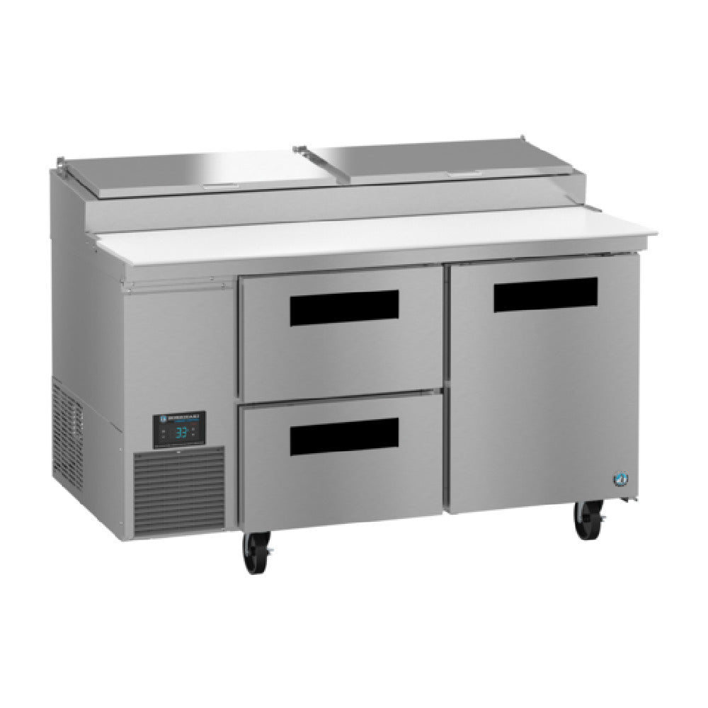 Hoshizaki PR60B-D2 60 Inch Stainless Steel Pizza Prep Table with 16.63 cu ft Capacity