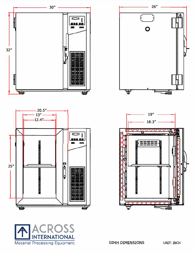 Across International G04h Ai RapidChill 4 CF -86°C Stackable Ultra low Freezer UL 110V