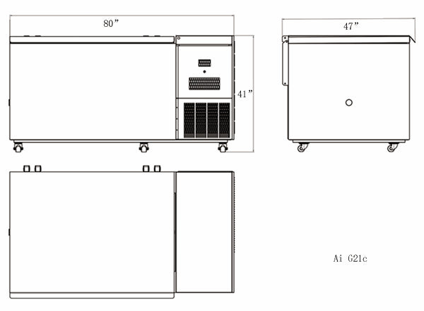Across International G21c Ai Glacier 21 Cu Ft -86C Ultra Low Temp Chest Freezer ETL 220V