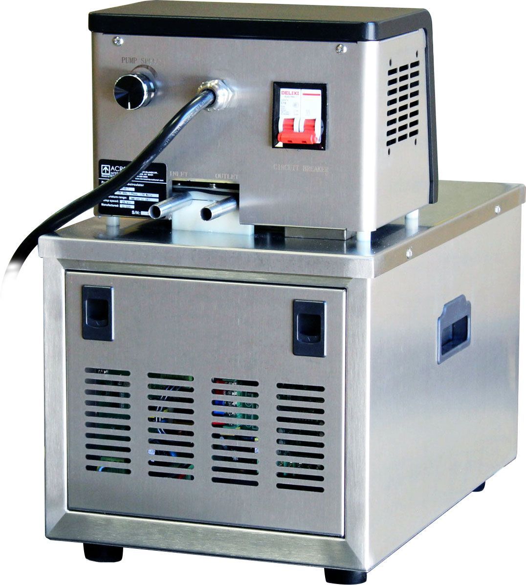 Across International H100-7sst.220 Ai 100°C 7L Capacity SST Compact Heated Recirculator 220V