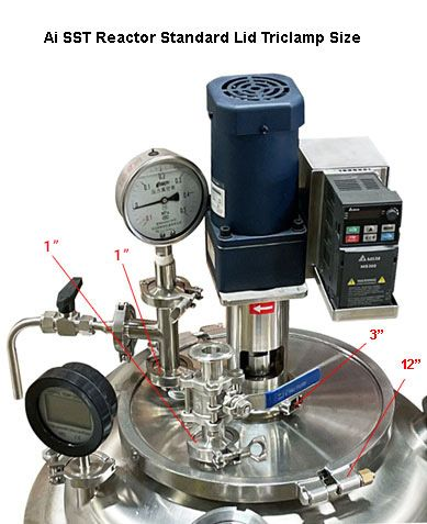 Across International SR200 Ai ETL C1D1 Dual-Jacketed 200L 316L-Grade SST Reactor