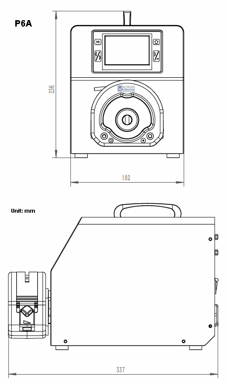 Across International P6A Ai P6A 6L/min SST Peristaltic Pump Touchscreen controller ETL