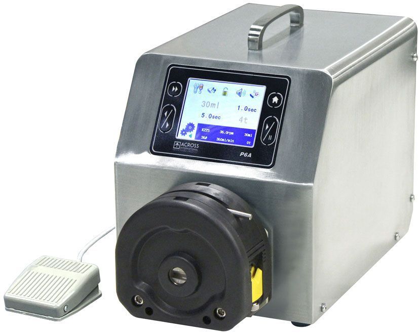 Across International P6A Ai P6A 6L/min SST Peristaltic Pump Touchscreen controller ETL
