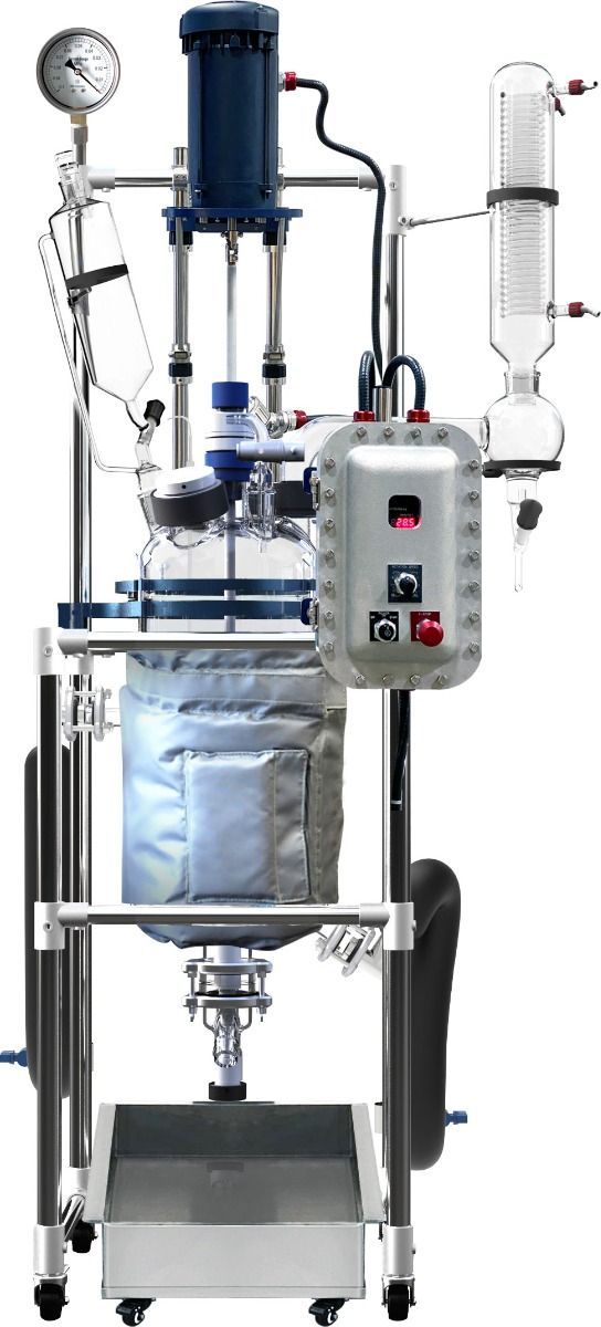 Across International R10ex Glass Reactor Ai 10L Jacket w/ Explosion-Proof Motor & Controller 220V