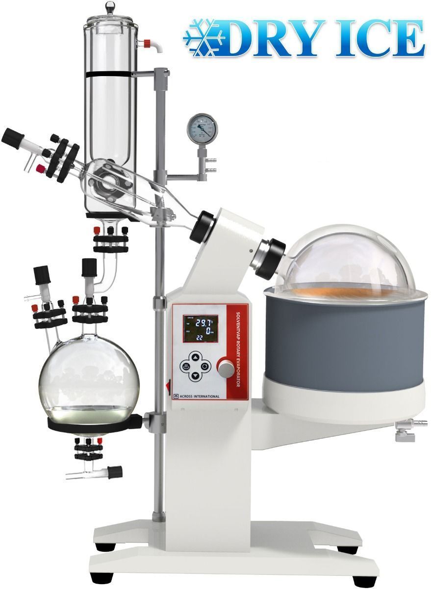 Across International SE13c Ai SolventVap 5L Evaporator w/ Cold Trap Condenser & Power Lift