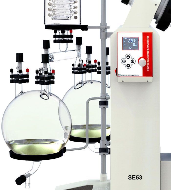 Across International SE53 Ai SolventVap 5.3-Gallon/20L Rotary Evaporator w/ Motorized Lift